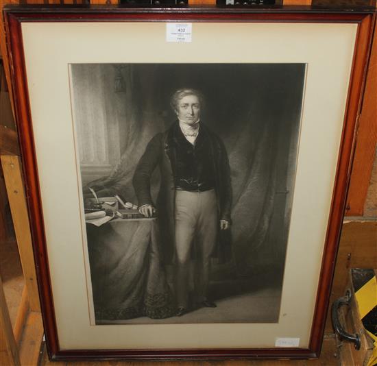 Framed print of Robert Peel(-)